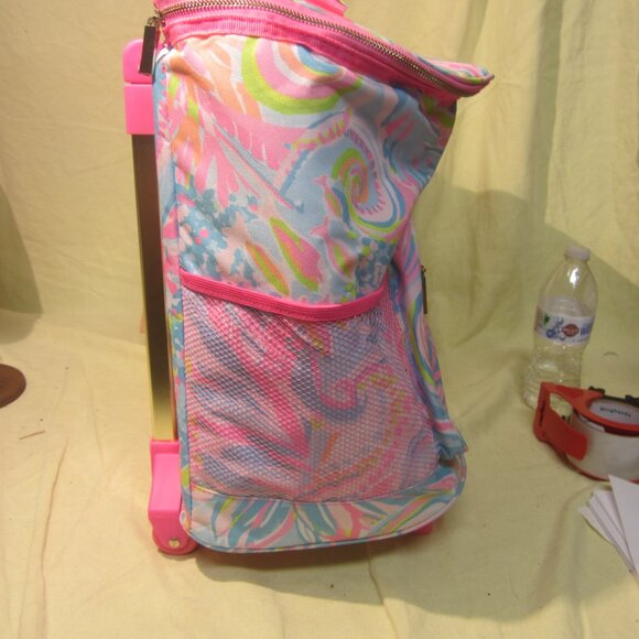 RARE COLOR LILLY PULITZER ROLLING CASE W/HANDLE & WHEELS CARRY ON - Picture 7 of 9